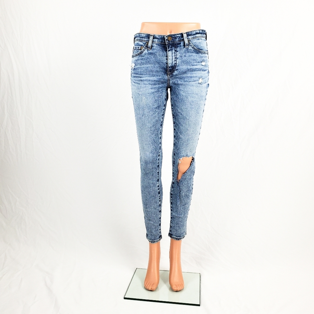 AG Adriano Goldschmied Middi Ankle Acid Wash Jeans